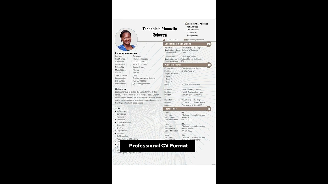 Professional CV Format &ndash; What to Consider