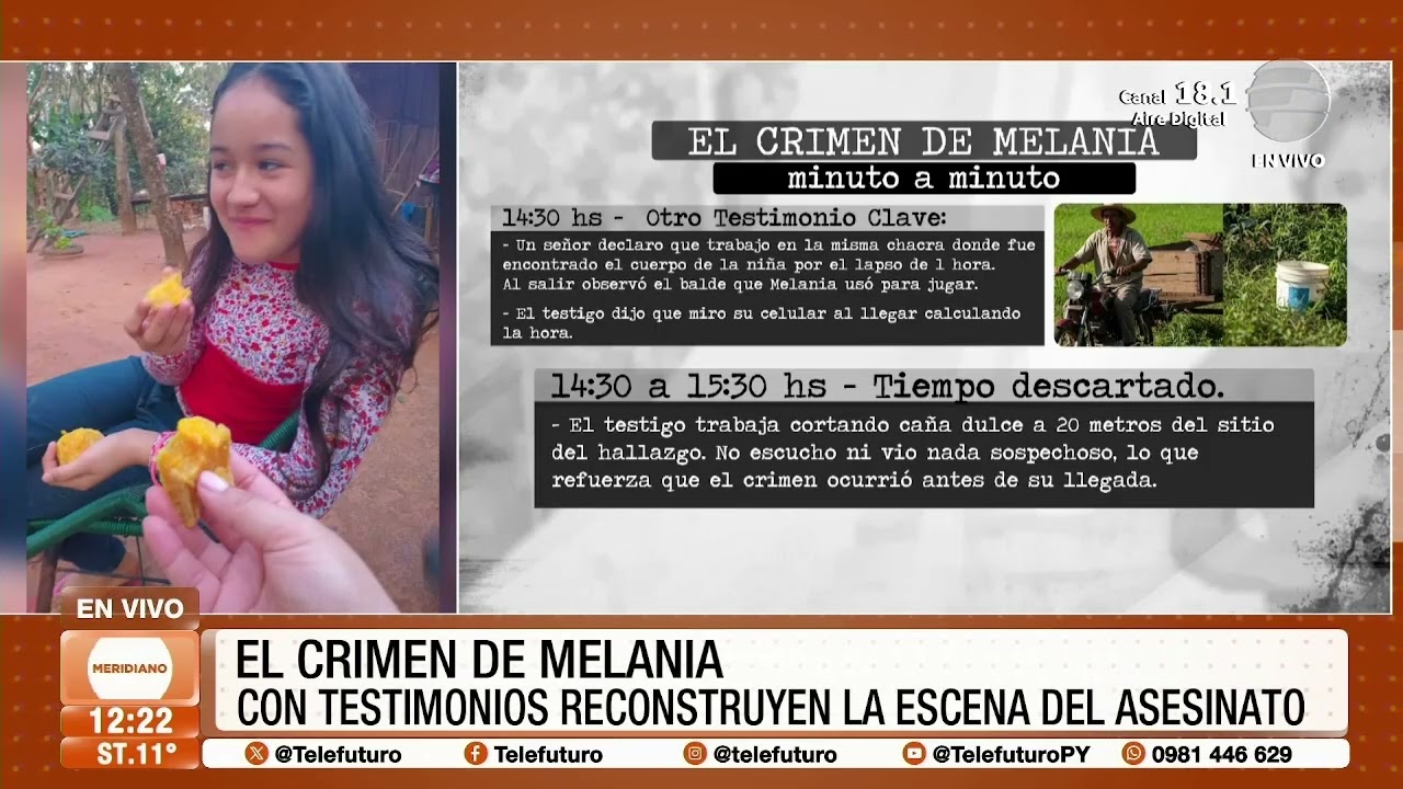 El crimen de Melania: con testimonios reconstruyeron la escena del asesinato