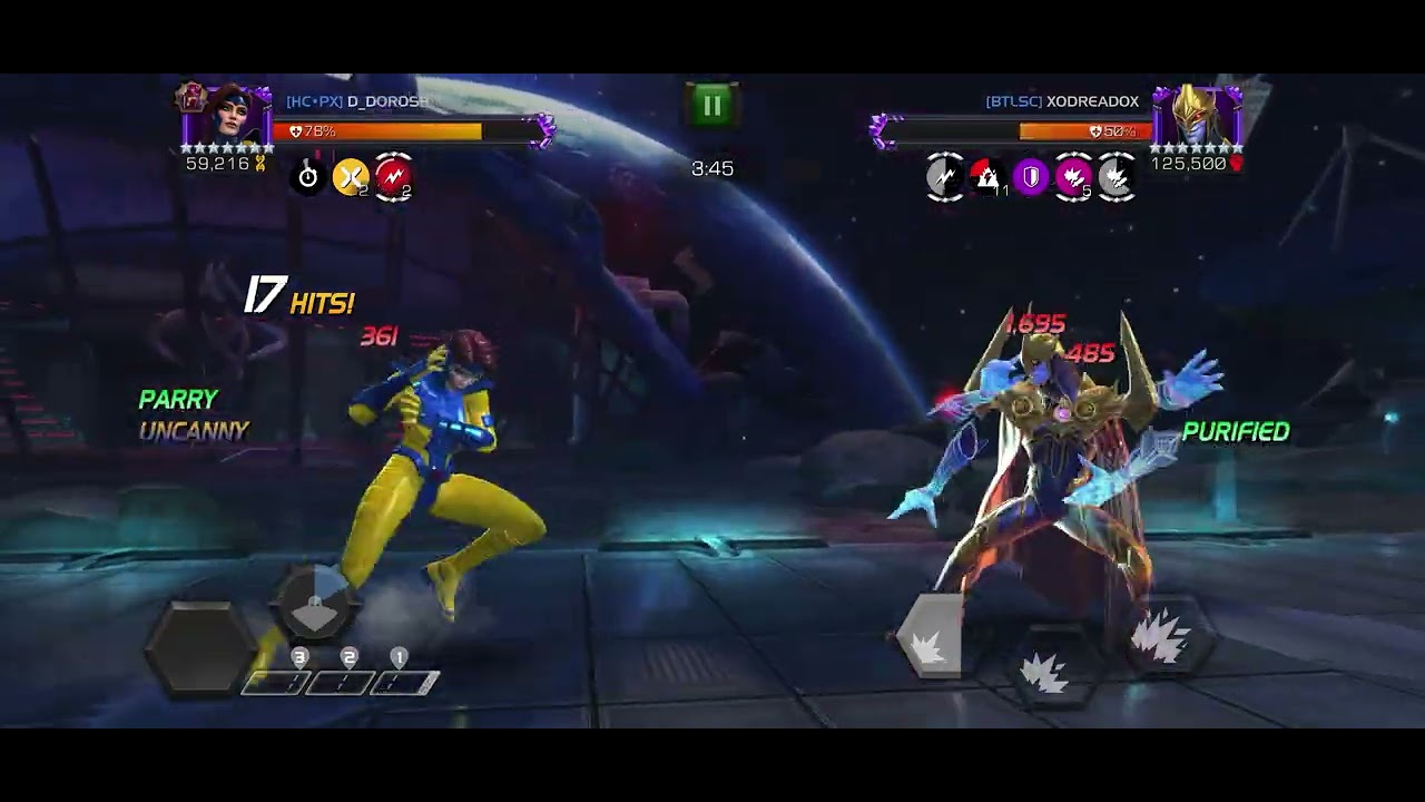 AW, season 64, Node 43,  Jean Grey vs Lumatrix