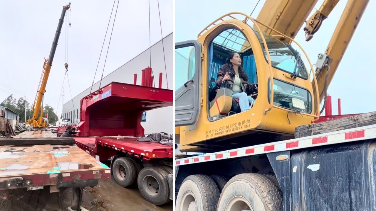 Female Crane Operator Heze Precision Lifting Heavy Steel Structure