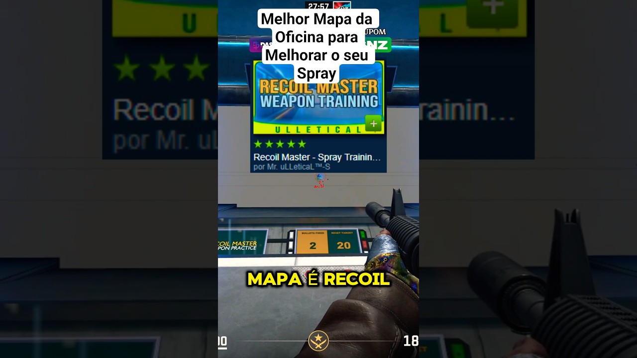Melhor Mapa da Oficina para Melhorar o seu Spray no CS2. #cs2 #csgo #counterstrike