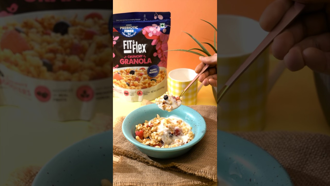 Quick, nutritious and healthy to the bottom of the bowl only with Fit & Flex Granola!