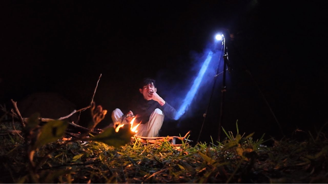 Overnight Fishing & Camping | Grilling Fish by the Lake