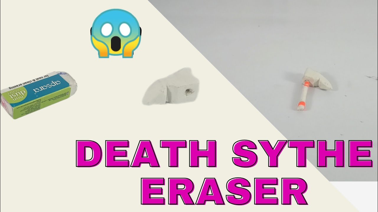 How to make death sythe eraser tool from normal eraser #craftathome
