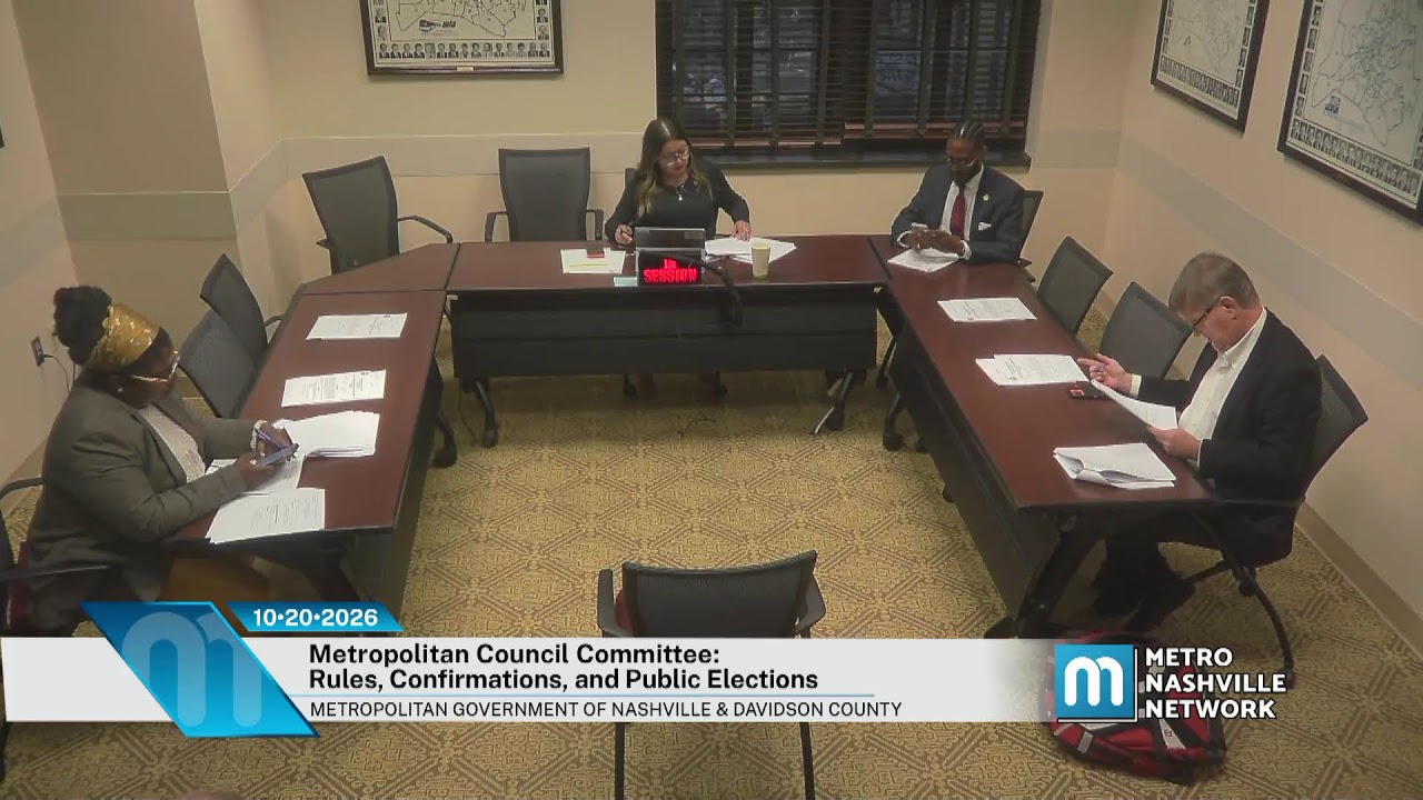 10/20/26 Metropolitan Council Committee: Rules, Confirmations and Public Elections