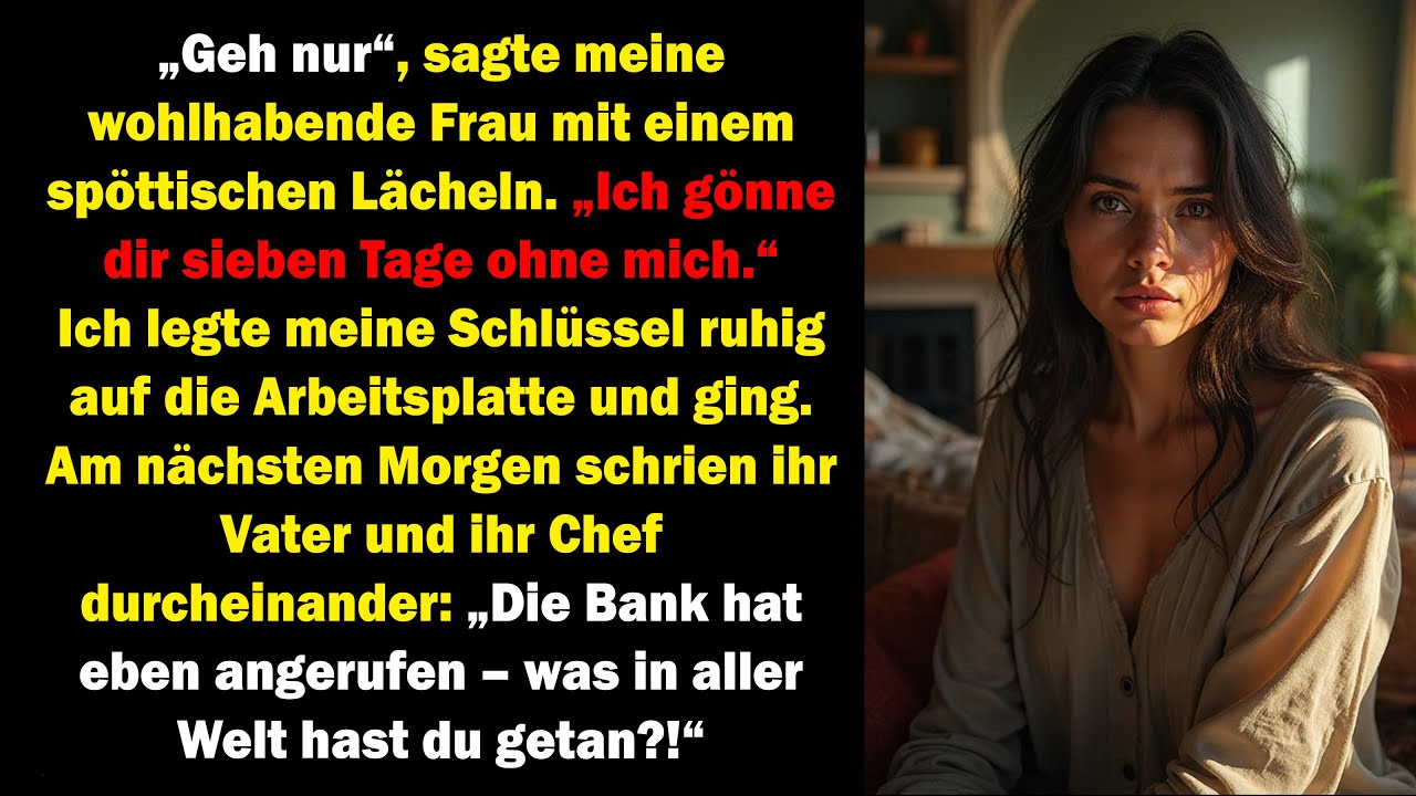 „Nur zu. Geh“ – Als meine reiche Frau mich unterschätzte, drehte sich alles gegen sie