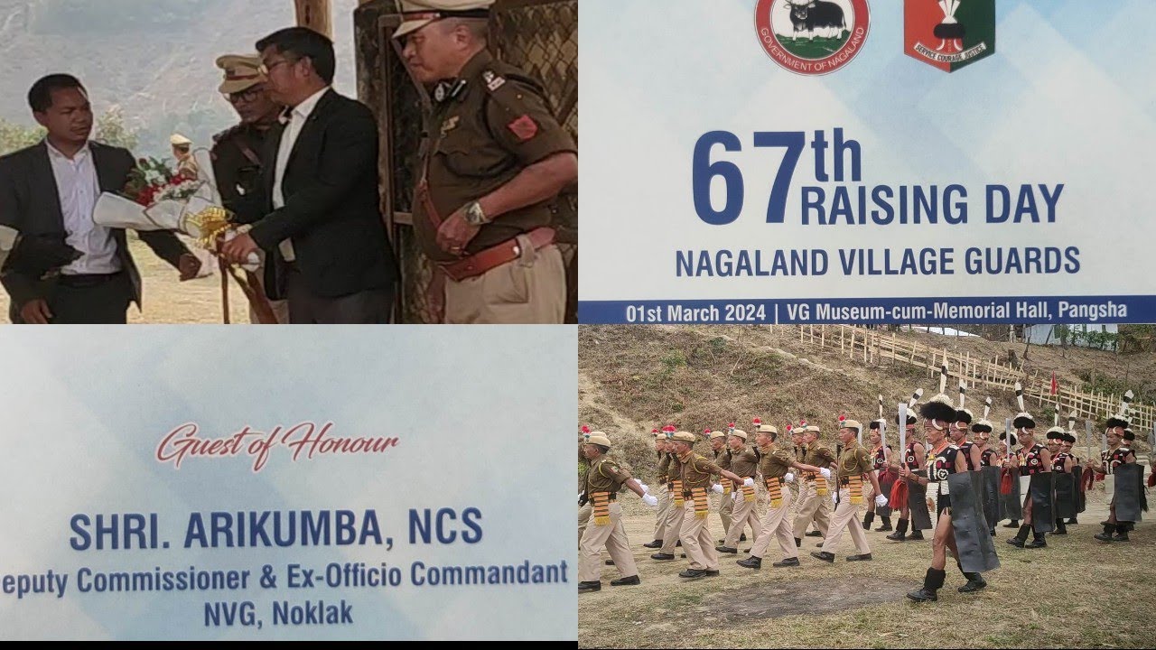 EP-1,67th Raising Day Celebration Nagaland Village Guards Arriving guest of honour(Pangsha Village)
