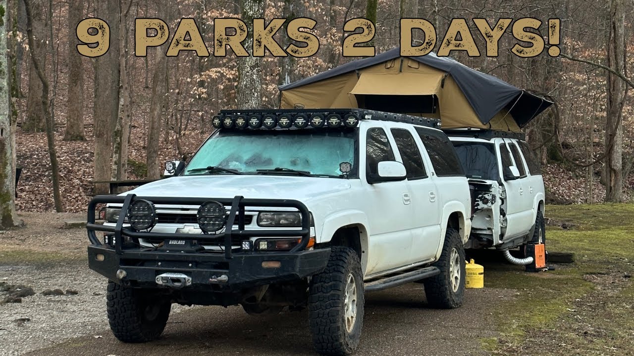 Camping in Sub Freezing Temps with 7 kids! We Visited 9 Arkansas State Parks in 2 Days!