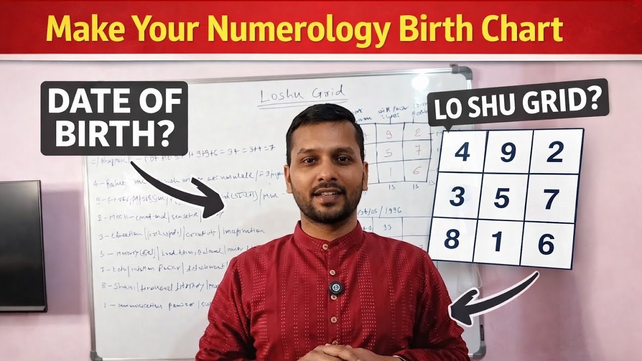 Lo Shu Grid Explained | How to Make Your Numerology Birth Chart (Beginner Guide)