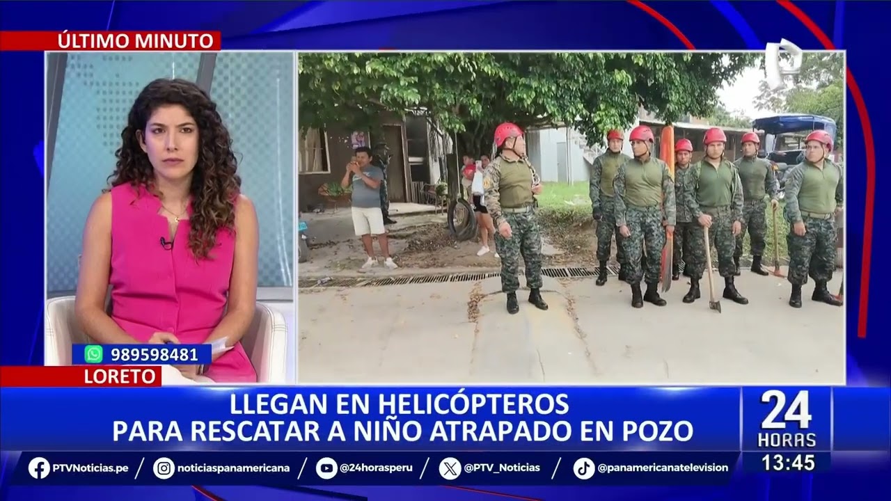 Loreto: continúa rescate de niño de un año que cayó a un pozo