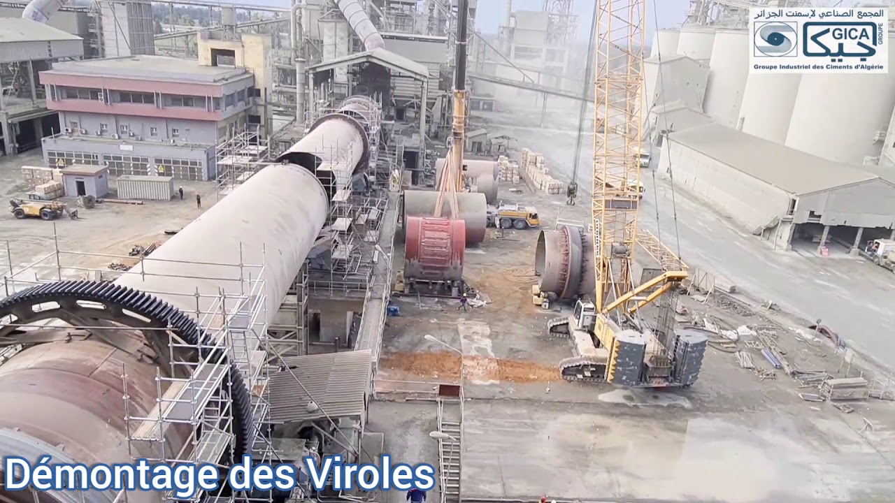 changement de deux tron&ccedil;ons de la Virole four de la 2&egrave;me ligne.ecde chlef