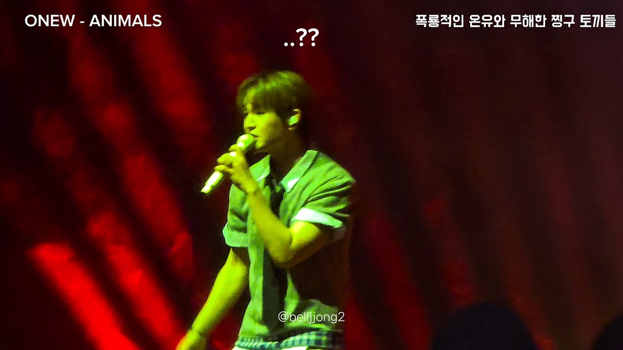 붉은 조명 아래 🕺💃방콕 찡구들의 귀여운 이벤트  애니멀스 #onew #온유 #방콕 #온유더라이브 