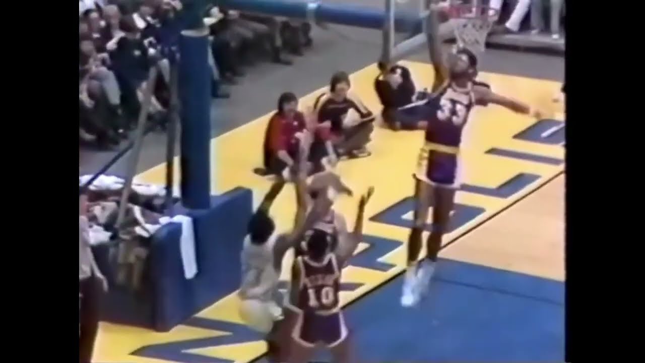 Kareem Touches the Sky for the Block on Super John