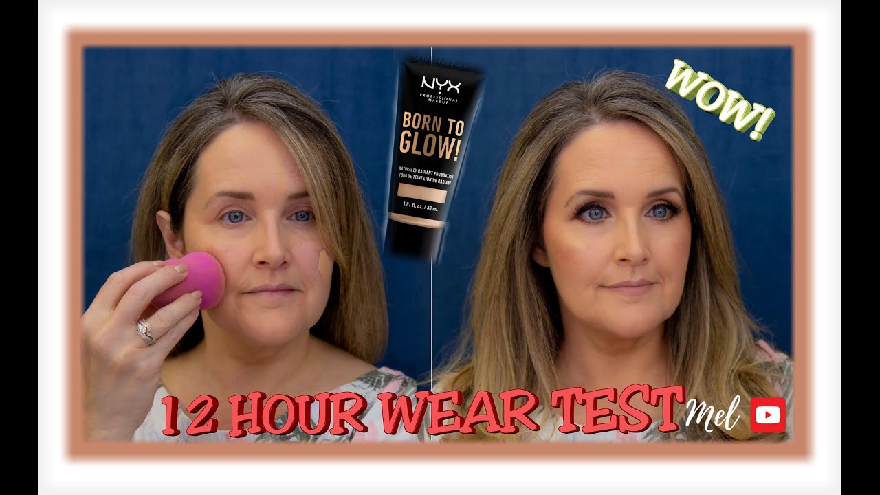 NYX BORN TO GLOW FOUNDATION REVIEW | 12 HOUR WEAR TEST!
