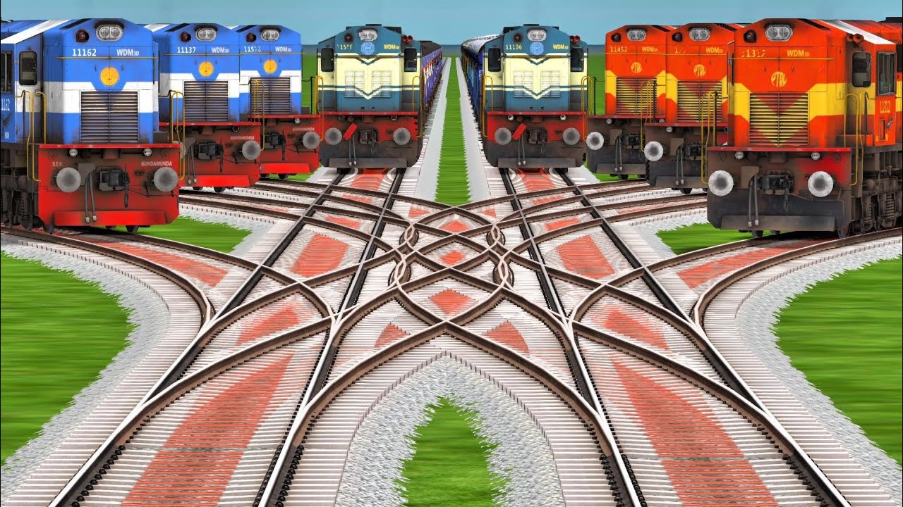 🔥 Zig-Zag Rail Route Par Superfast Train Storm🚂 Back-to-Back Train Blast on Twisted Track