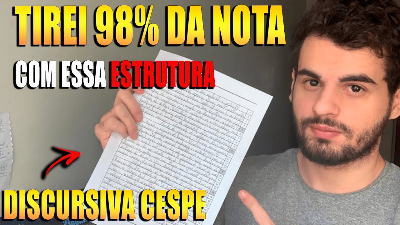 Análise da Minha Prova Discursiva CESPE (Tirei 98%)