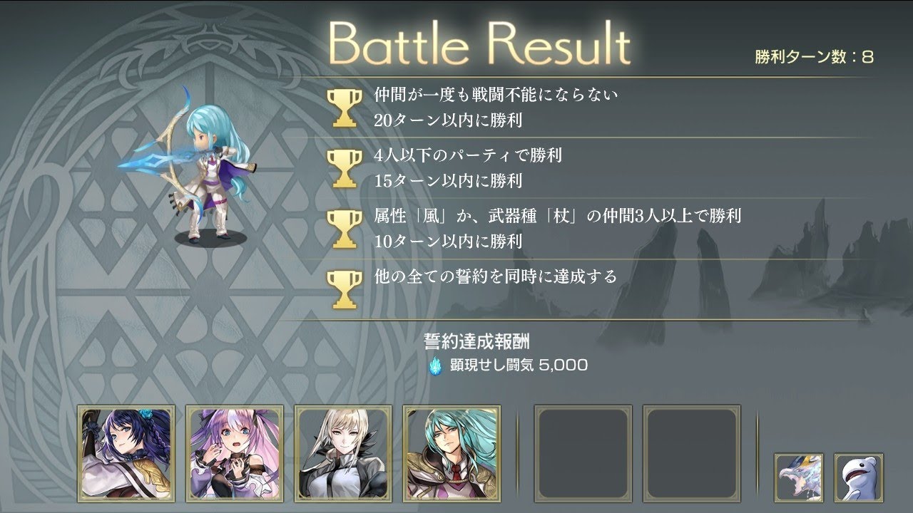 【アナデン】クラロ・デ・ルーナ【風・杖3人】【地・弓・槍3人】【結実クロード全誓約】