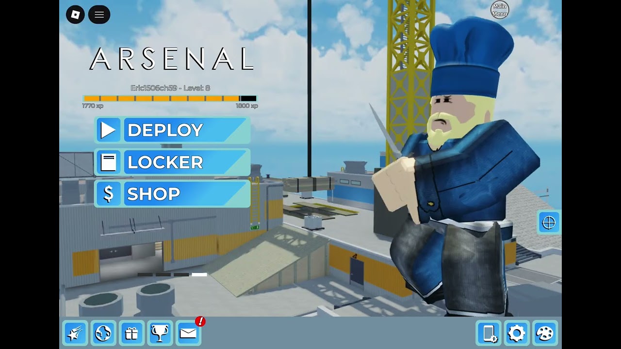 Me playing arsenal in Roblox 