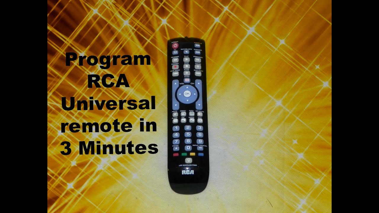 How to program your tv with rca universal remote