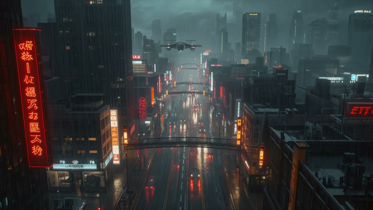 Neon Rain Requiem - Blade Runner Cyberpunk Feels - Over 3 Hours