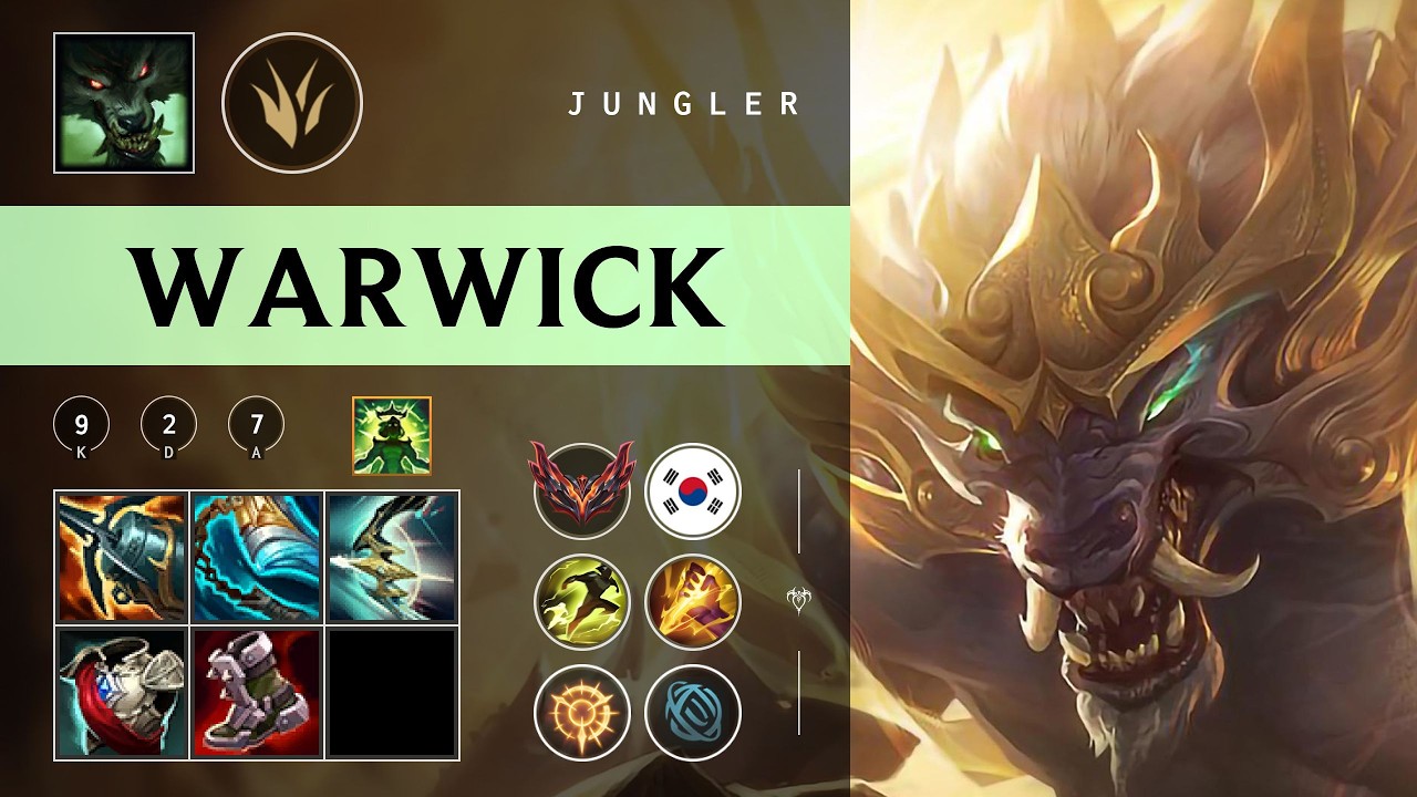 Warwick Jungle vs Diana - KR Grandmaster Patch 26.06