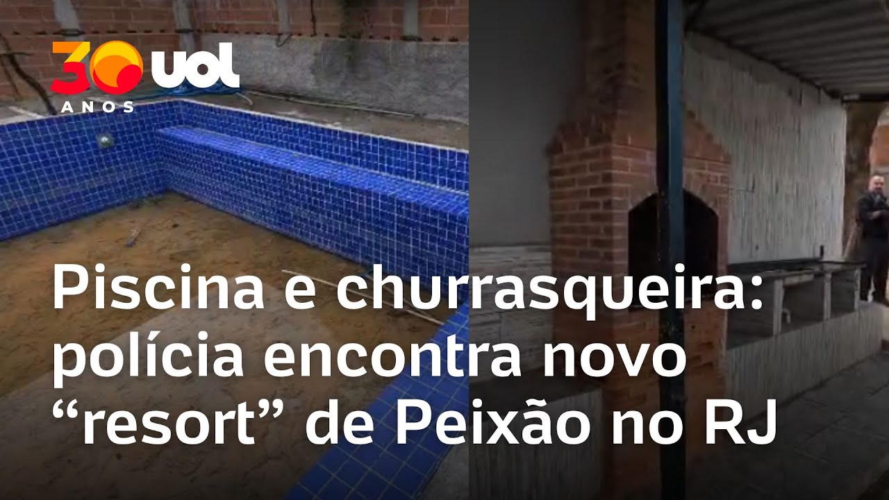 Pol&iacute;cia encontra novo 'resort' com piscina e churrasqueira em constru&ccedil;&atilde;o do traficante Peix&atilde;o no RJ