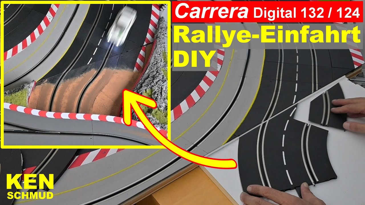 Carrera Digital 132/ 124 | Einfahrschiene für Einspur-Rallye-Anbau | DIY | Slotcar 1:24 1:32