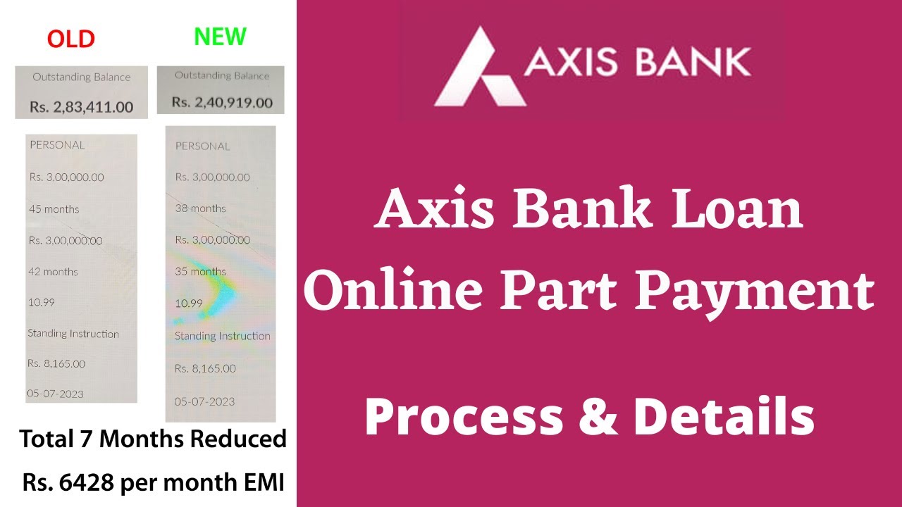 How to Make Axis Loan Online Part Payment Using Axis Mobile App.
