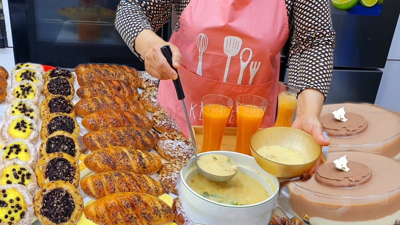 غتولي مدمنة عليهم😱بعجين واحد خرجي المالح و الحلو بحشوات اقتصادية على قد جيب مع شربة الحوت و تحلية
