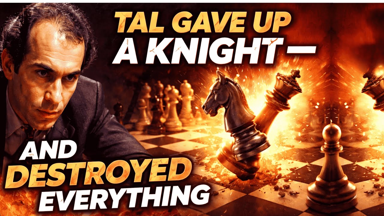Tal's INSANE Knight Sacrifice! Young Wizard Crushes Opponent in Epic 1954 Chess Battle 😱🔥