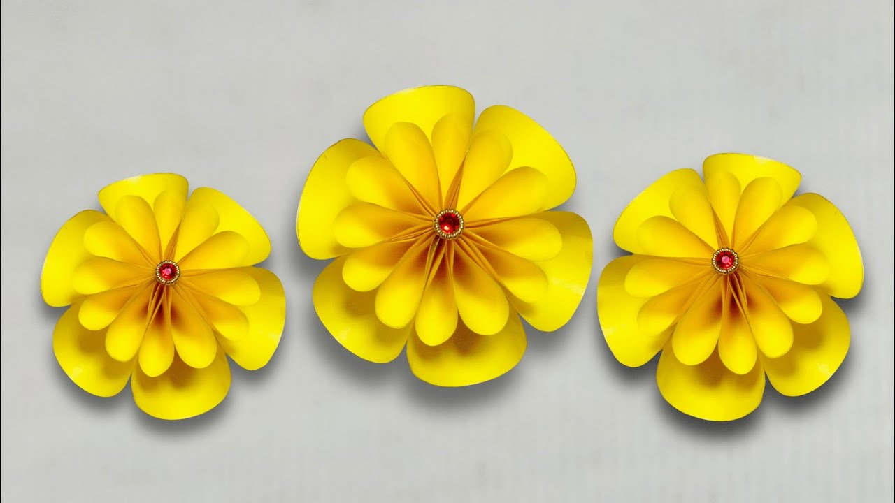 Easy Paper Flower Ideas | DIY Paper Flowers Tutorial for Beginners (Step-by-Step)