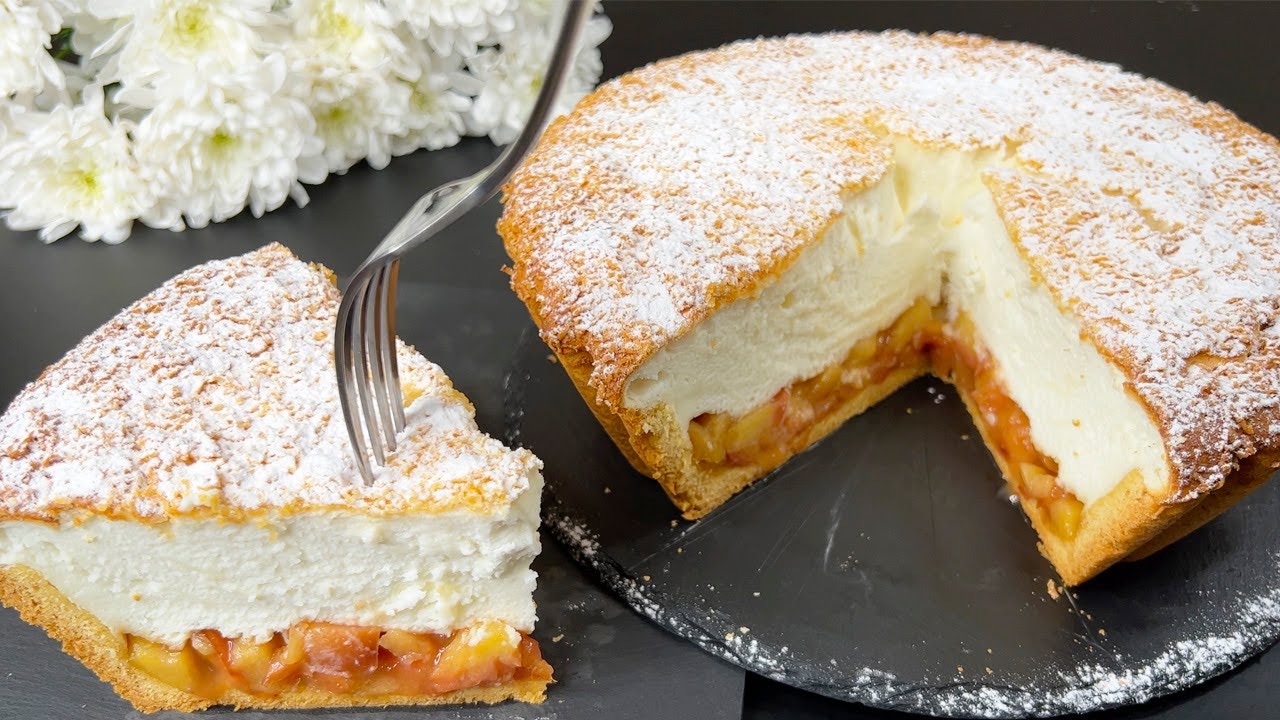 Ich habe noch nie so einen leckeren Apfelkuchen gegessen 😋😋😋 Weltberühmter Joghurtkuchen!