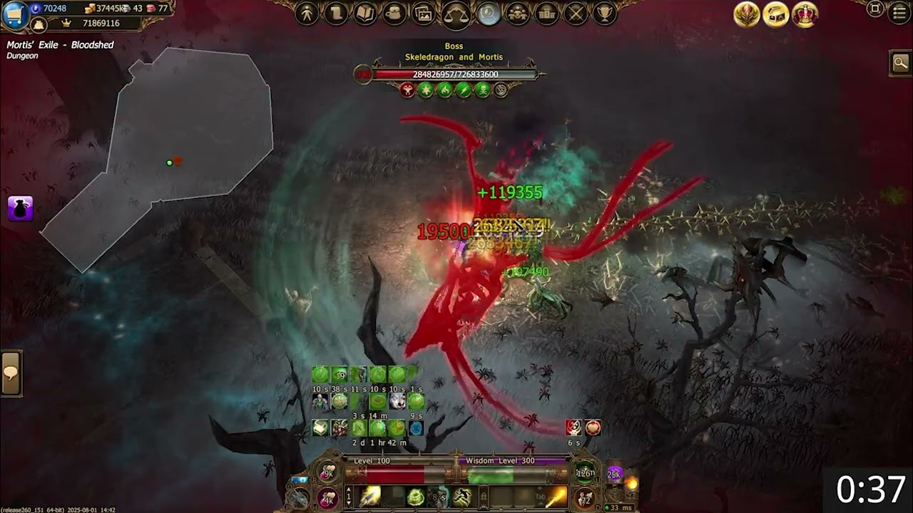 Mortis Bloodshed Solo Ranger (1min 15sec) - Drakensang Online