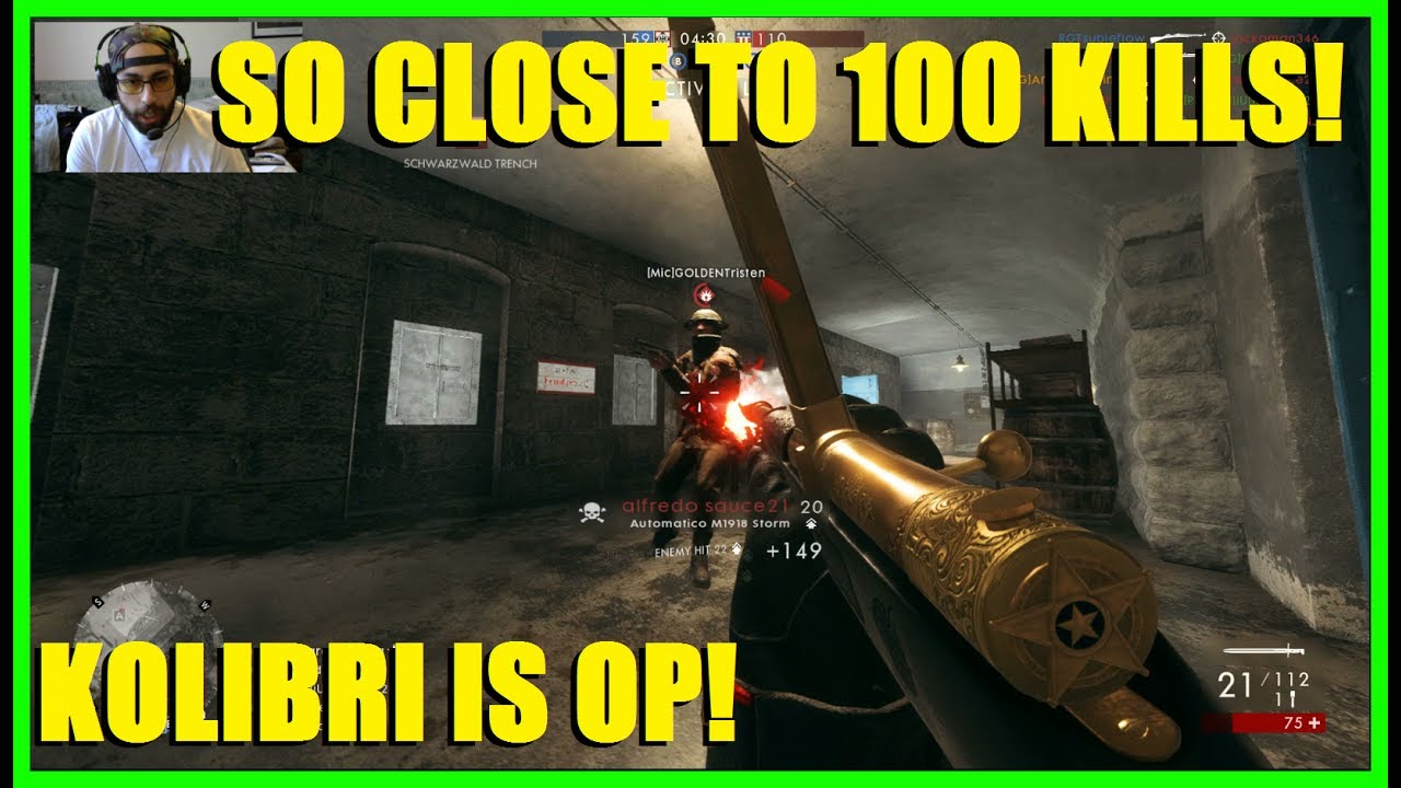 Battlefield 1 - Going for a 100 kill game! We were SO CLOSE! | Kolibri & Automatico are OP!