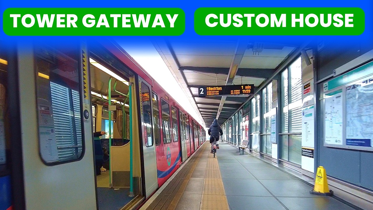 Tower Gateway to Custom House 🚈 | DLR | London Docklands Light Railway