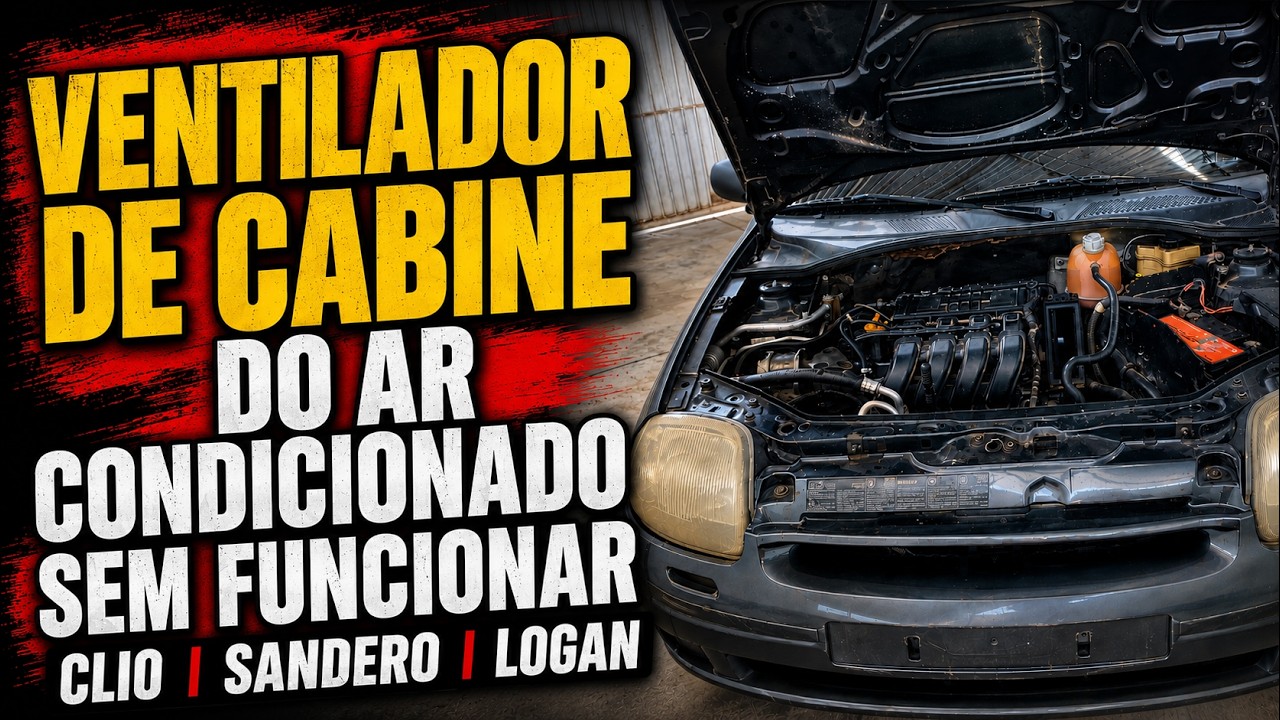 VENTILADOR DA CABINE DO AR CONDICIONADO SEM FUNCIONAR RENAULT CLIO 1.0 1.6 8V OU 16V HIFLEX!