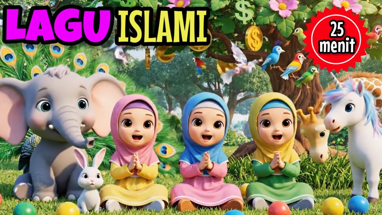 Lagu anak islami 25 menit - sholawat Busyro allahul kahfi sholawat Jibril aku mau ke mekkah