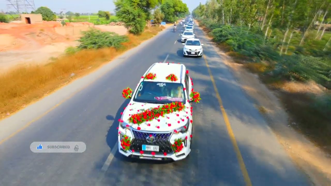 Pind ki Barat Full protocols and luxury car amazing Drone view