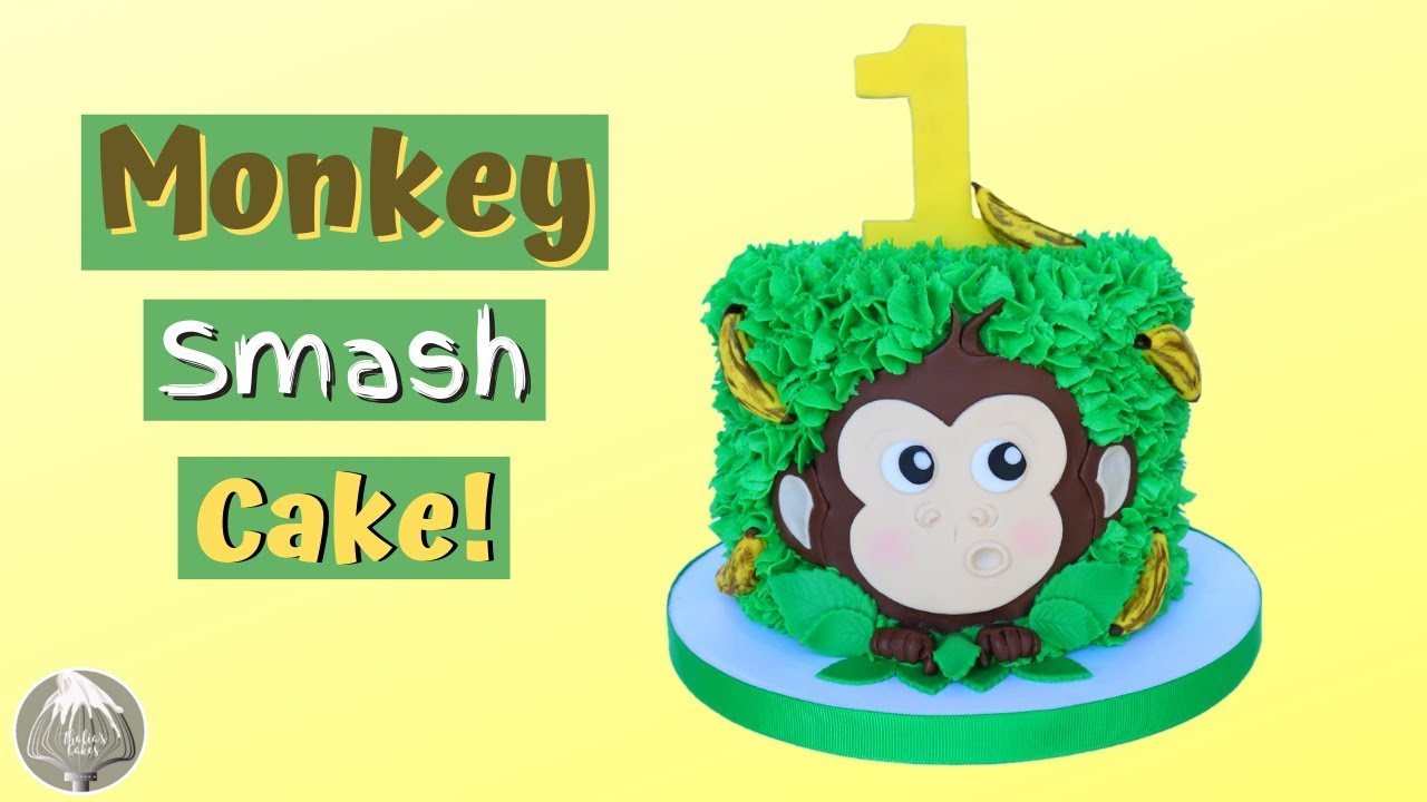 How To Make An Easy Monkey Smash Cake | Thalias Cakes | Cake Decorating