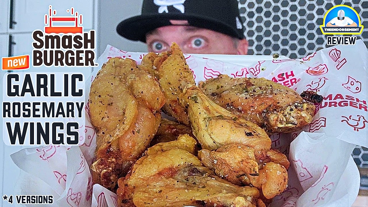 Smashburger® Garlic Rosemary Wings Review! 🌿🧄🐔 | Smashburger® Selling WINGS! | theendorsement