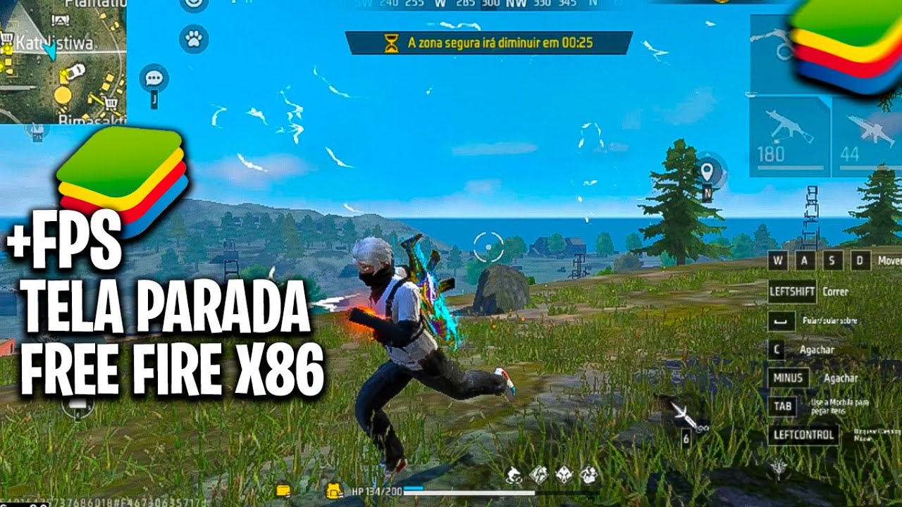 🖱️FREE FIRE X86 TELA PARADA ATUALIZADO NO BLUESTACKS 🖱️🚀+240 FPS 🔥  OTIMIZADO 🚀🔥