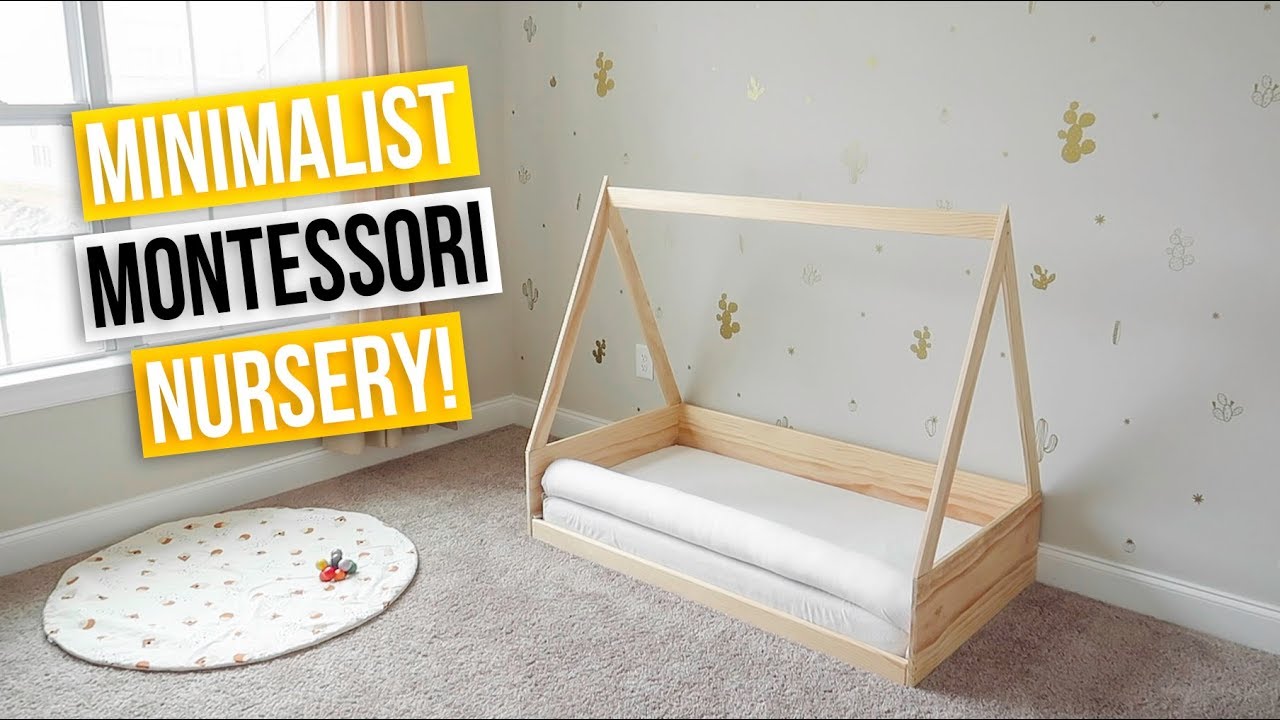 MINIMALIST MONTESSORI NURSERY REVEAL! No Crib Room Tour!