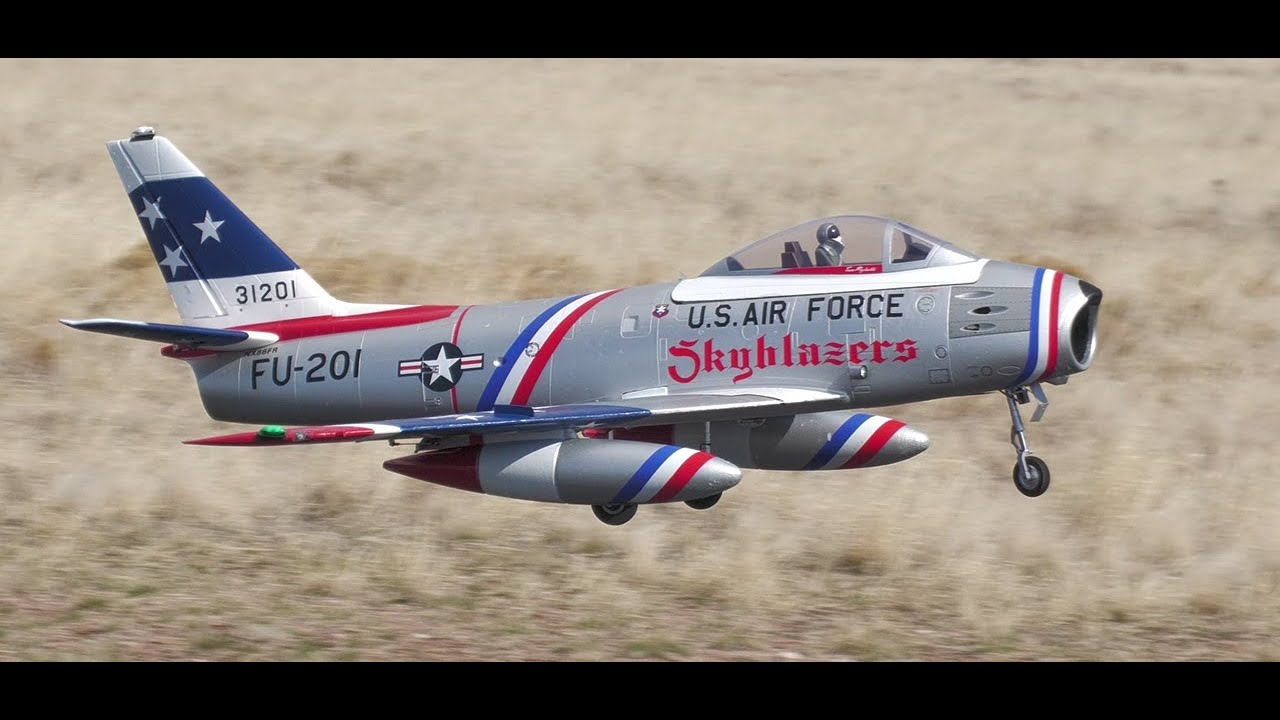 HSD F-86 Sabre Sky Blazer 120mm Jet PNP in 4k.