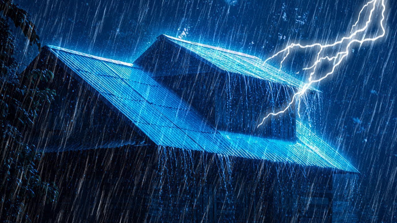 Rain on a Tin Roof with Thunder – Deep Sleep Sounds for Relaxation at Nigh