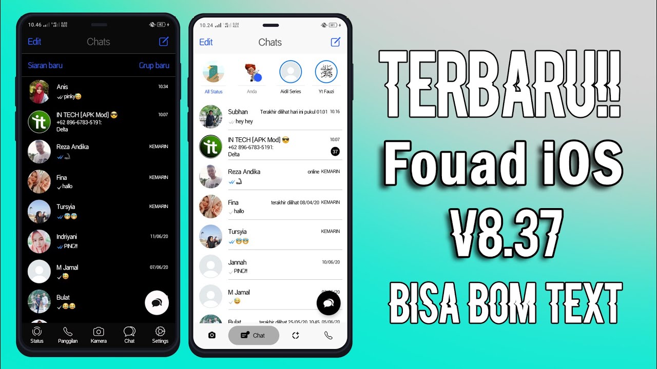Fouad WhatsApp iOS v9.11 || Liris Fitur Terlengkap 2022 - Bisa B0m Text
