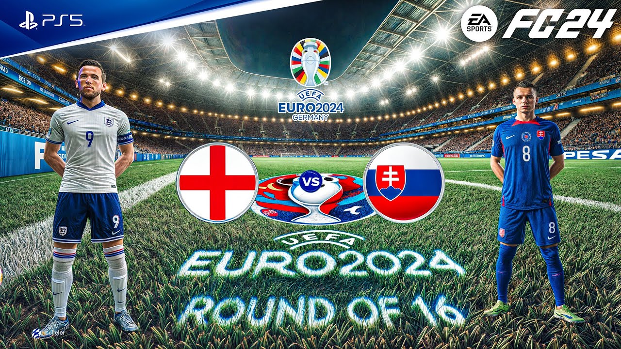 FC 24 - England vs. Slovakia | UEFA EURO 2024 Round 16 | PS5™ [4K60]