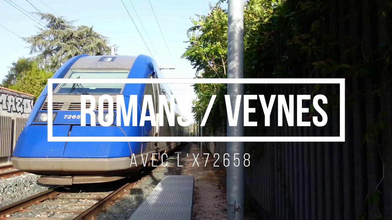 Romans à Valence Ville (part 1) en cabine XTER X72500 [cab ride drive view SNCF]