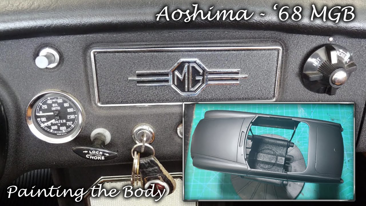 Aoshima - 68 MGB - Prep and Paint the Body, and Testing a Ceramic Coating.