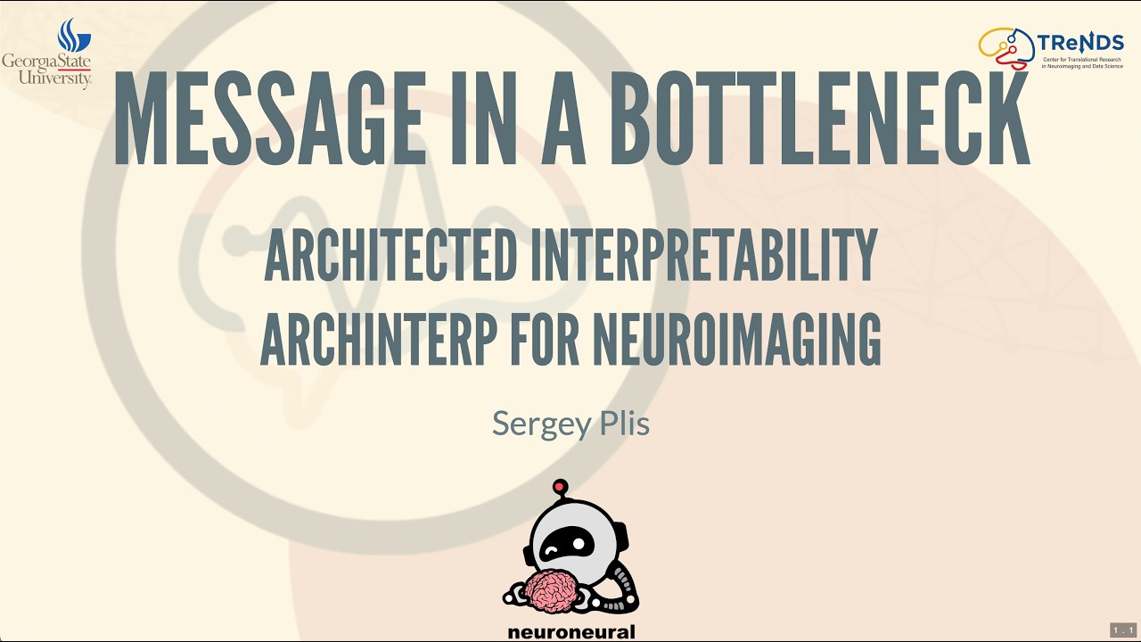 Message in a Bottleneck: Architected Interpretability for Neuroimaging