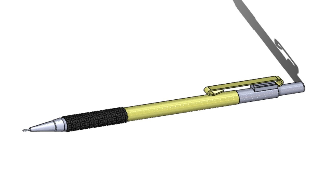 「DESIGN 12」 HOW TO DRAW MECHANICAL PENCIL - SOLIDWORKS